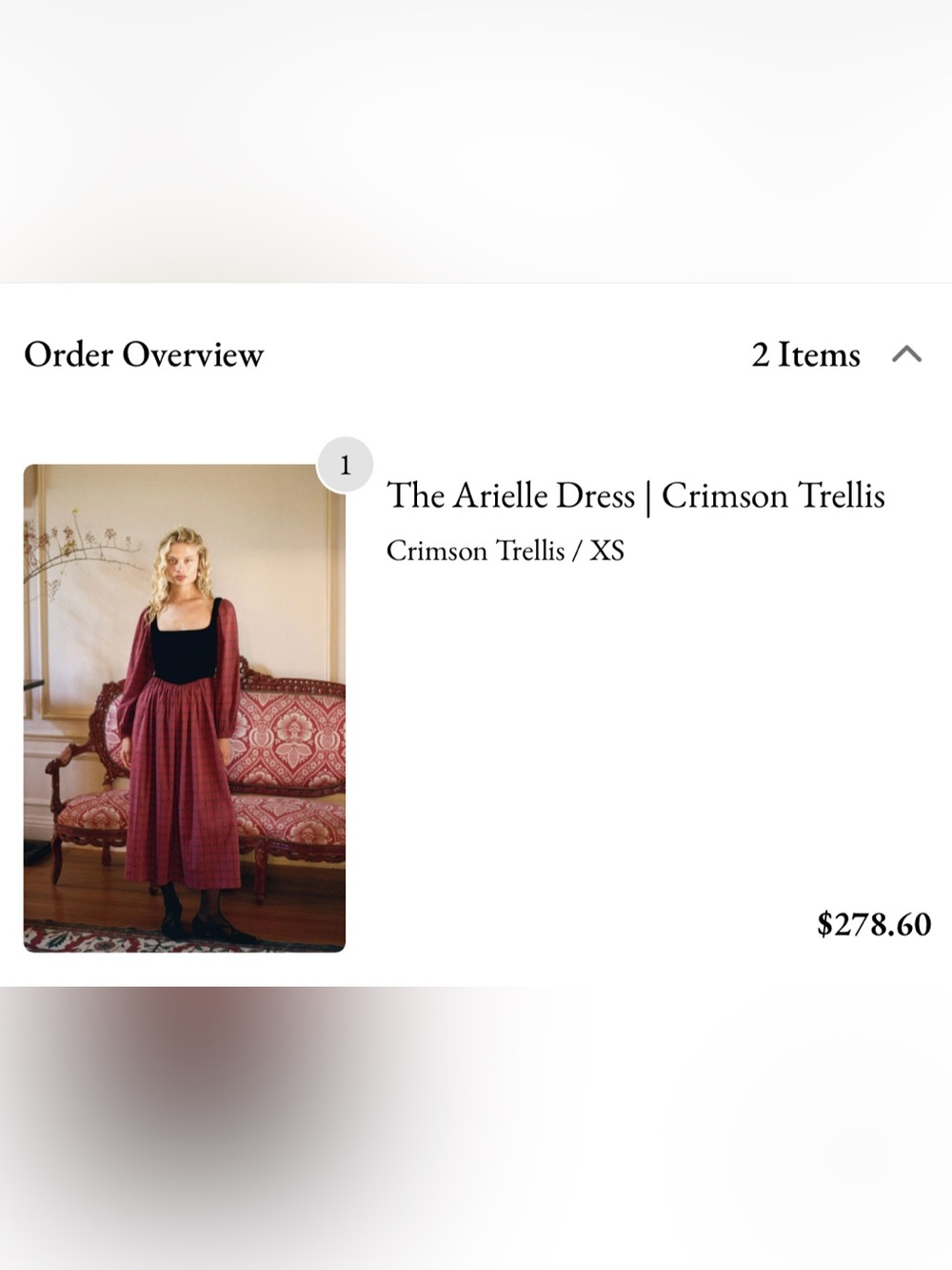 Christy Dawn Arielle Dress in Crimson Trellis XS - Picture 4 of 7